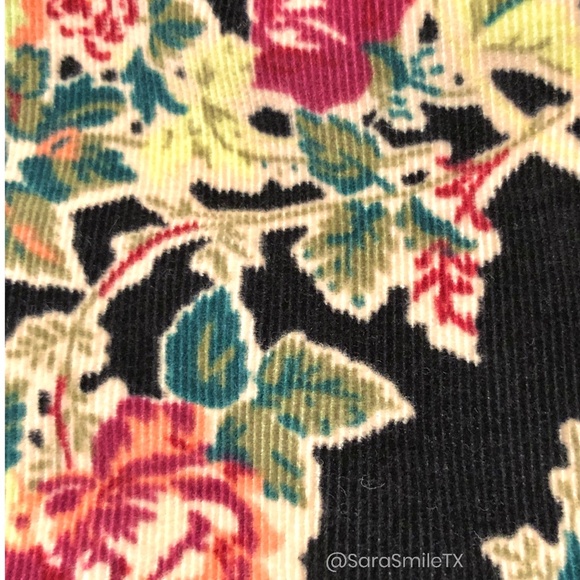 FREE PEOPLE Boho Autumn Floral Corduroy Skinny Pants - Picture 8 of 15